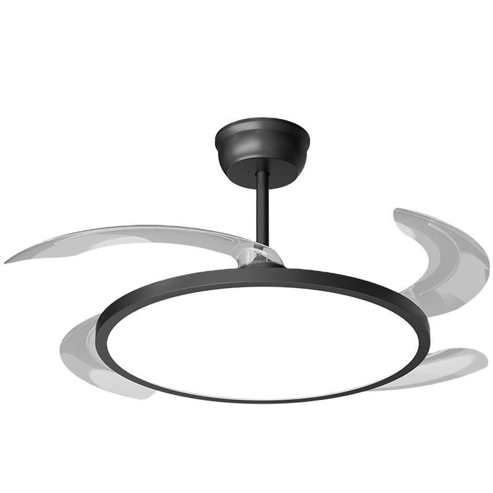 Invisible Ultra-Thin Smart Ceiling Fan with Retractable Blades