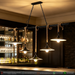 Rustic Industrial Barn-Style 5-Light Linear Pendant Light, 150cm metal bar equipped with black barn shades & natural hemp rope, 80–150cm adjustable height 5×E27 hanging lamp for dining room kitchen island bar cafe, MEGA LIGHTING South Africa