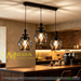 Industrial Diamond Frame 3-Light Pendant Light, 50cm base, adjustable height 100cm, smoky-amber glass shades, modern hanging light for dining room kitchen island, MEGA LIGHTING South Africa