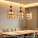 3‑Light Brass Glass Cube Pendant Light 50cm Base Dining Room Kitchen Island Home Bar MEGA LIGHTING South Africa
