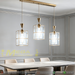 3‑Light Brass Glass Cube Pendant Light 50cm Base Dining Room Kitchen Island Home Bar MEGA LIGHTING South Africa
