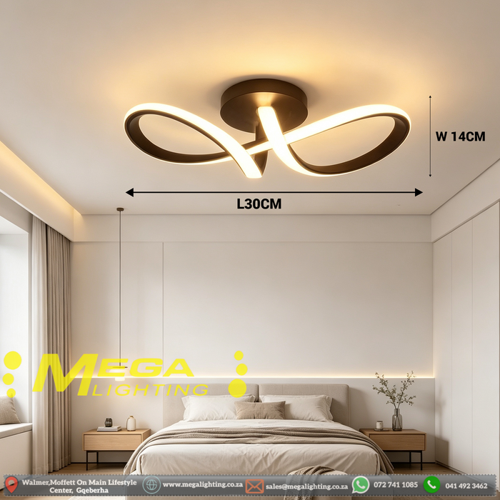 aisle light Infinity Modern LED Ceiling Light – Adjustable Colour Temperature | Flush Mount | MEGA LIGHTING