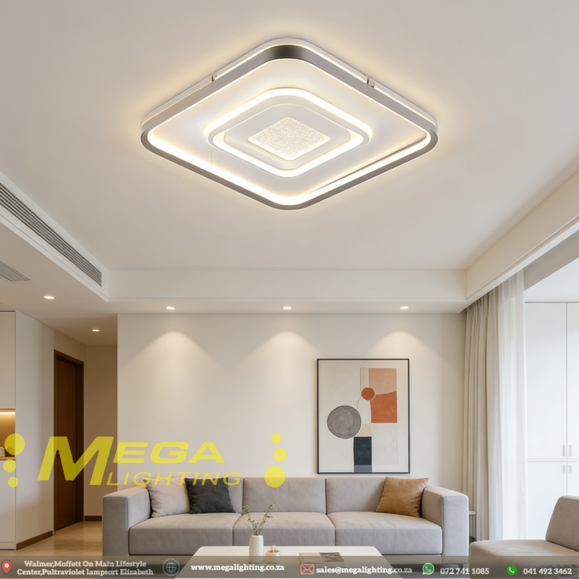 Dimmable LED Ceiling Light 3000K–4000K–6500K | Modern Flush Mount Home ...