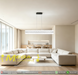 Modern linear crystal pendant light L120cm, unique wavy crystal texture, 3-colour switchable 3000K 4000K 6500K, 100cm adjustable hanging height luxury LED lamp for dining table open-plan living kitchen island, MEGA LIGHTING South Africa