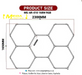 Luxn 5 Hexagon RGB LED Ceiling Lights, 168W colour changing hex panel neon lighting for gaming room, salon and barbershop, Mega Lighting South Africa