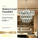 3-Tier silver crystal chandelier with 4 E14 lamp sockets, 14/20/28cm layered tiers, 65cm adjustable hanging height luxury pendant lamp for dining room living room, MEGA LIGHTING South Africa