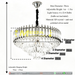 Main product shot: Luxury Tiered Chrome Crystal Chandelier 50cm Diameter 6 E14 Light MEGA LIGHTING South Africa