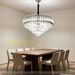 Main product shot: Luxury Tiered Chrome Crystal Chandelier 50cm Diameter 6 E14 Light MEGA LIGHTING South Africa
