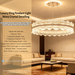 MG‑2626‑500 luxury 50cm ring LED pendant light wavy scalloped crystal detailing adjustable height MEGA LIGHTING South