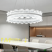 MG‑2626‑500 luxury 50cm ring LED pendant light wavy scalloped crystal detailing adjustable height MEGA LIGHTING South