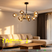 MG‑7005/10 Sputnik 10‑light chandelier smoke mirror glass black gold frame high ceiling villa foyer MEGA LIGHTING South Africa