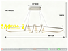 MG‑HF8263 artistic twisted‑ribbon LED pendant light 90×17cm light‑grey‑white frame adjustable 100cm MEGA LIGHTING South Africa