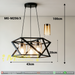 MG‑M256/3 Industrial Geometric Pendant Light, 43cm with 3 Amber Cylinder Glass Shades, Adjustable 100cm Cord | MEGA LIGHTING South Africa