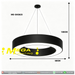MG‑GH2623 circular hollow ring LED pendant light 60cm matte‑black adjustable 100cm height MEGA LIGHTING South Africa
