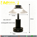 MG‑HD‑057 rechargeable desk lamp transparent umbrella‑shade matte‑black metal‑frame cordless 3‑colour stepless dimming MEGA LIGHTING South Africa