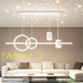 100cm modern white linear LED pendant light, remote controlled 3-colour dimmable 3000K 4000K 6000K, 60-120cm adjustable height hanging lamp for dining table kitchen island living room, MEGA LIGHTING South Africa