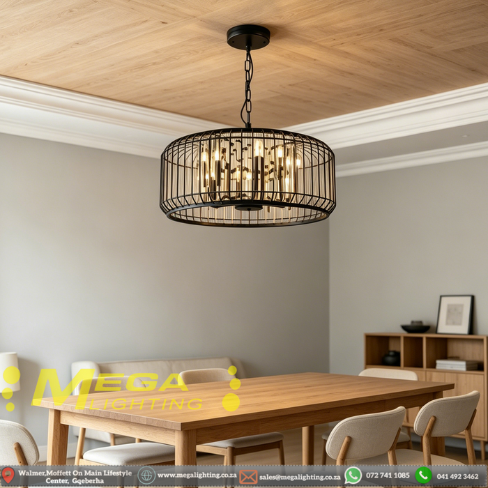 5xE14-modern-black-pendant-light-nordic-square-ceiling-light-mega-lighting-south-africa