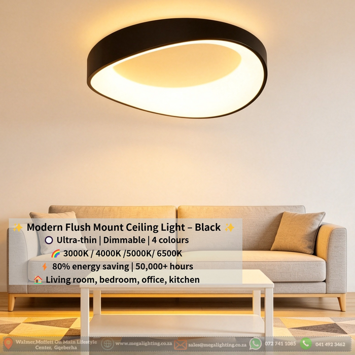 Modern Flush Mount Ceiling Light – Sleek, Energy‑Efficient Illumination for Every Space | MEGA LIGHTING