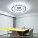 50cm modern layered round‑square LED ceiling light 3‑colour changing flush‑mount wall‑switch control MEGA LIGHTING South Africa