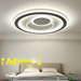 50cm modern layered round‑square LED ceiling light 3‑colour changing flush‑mount wall‑switch control MEGA LIGHTING South Africa
