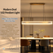 100cm modern oval LED pendant light silver‑grey ceiling‑base 3‑colour switchable adjustable‑height MEGA LIGHTING South Africa