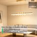 Modern 1.2m wave linear LED chandelier with gold and black frame, 3 colour temperature adjustable pendant light, wavy crystal shade with 4 curved rings, adjustable height luxury ceiling light for dining room living room bedroom, MEGA LIGHTING South Africa