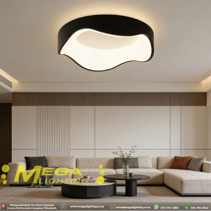 400mm-modern-wavy-black-led-flush-mount-ceiling-light-sleek-contemporary-mega-lighting-south-africa