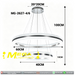 Modern 2‑Tier crystal‑ring LED chandelier 100cm+60cm rings 3‑colour switchable adjustable suspension MEGA LIGHTING South Africa