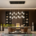 Modern Black & Gold linear LED pendant light L65×W25cm, 3-colour switchable 3000K 4000K 6500K, 100cm adjustable hanging height minimalist hanging lamp for dining room living room home office, MEGA LIGHTING South Africa