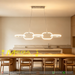 Modern Chain‑Link LED Pendant Light wrought iron acrylic 3‑colour switchable adjustable height 100cm for dining living bedroom MEGA LIGHTING South Africa