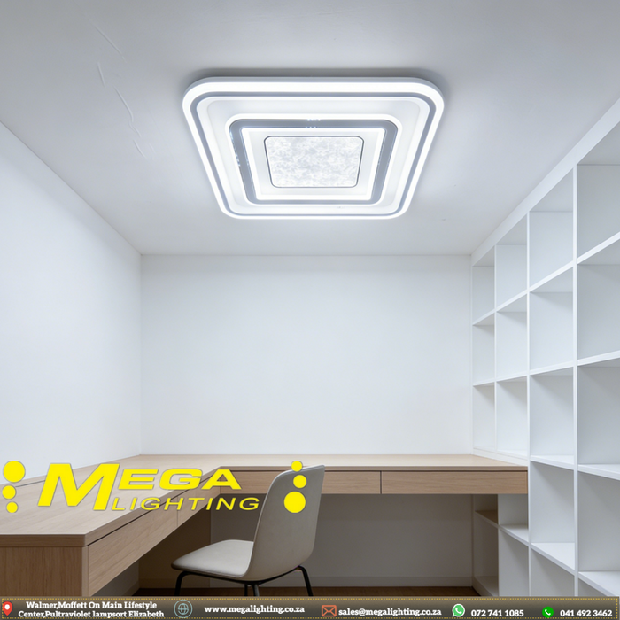 Modern Geometric LED Flush Ceiling Light 3-Color Temperature For Living Room Bedroom South Africa | Mega Lighting