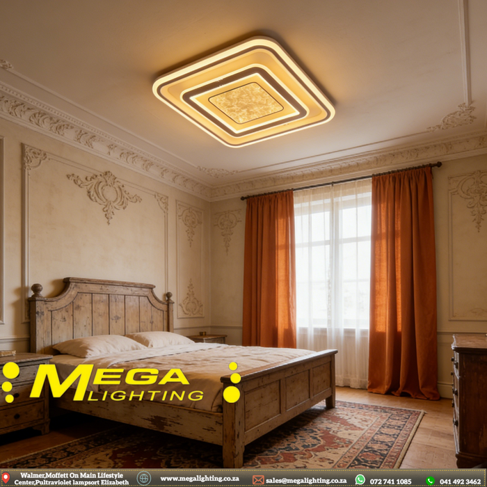 Modern Geometric LED Flush Ceiling Light 3-Color Temperature For Living Room Bedroom South Africa | Mega Lighting