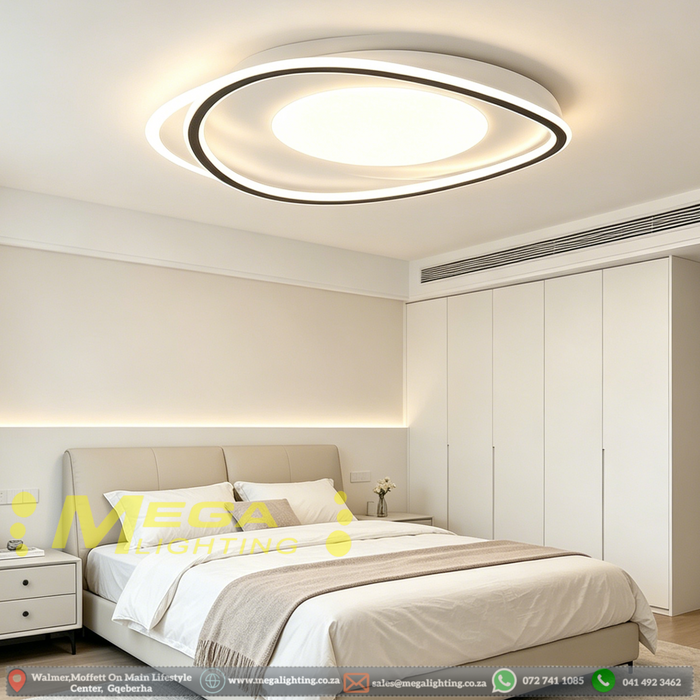 Modern Interlocking Elliptical LED Ceiling Light – 40x50cm | 3‑Colour ...