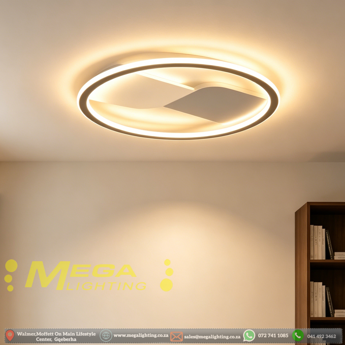 Modern LED Ceiling Light – Sleek Circular Design | 50x50cm | Minimalist Round Fixture for Living Room & Dining Room | MEGA LIGHTING