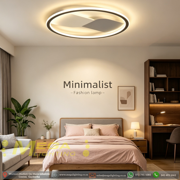Modern LED Ceiling Light – Sleek Circular Design | 50x50cm | Minimalist Round Fixture for Living Room & Dining Room | MEGA LIGHTING
