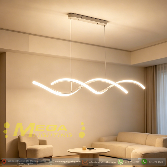 Lumens Modern Pendant Lighting | Simple Silver Aluminum Indoor Chandelier | South Africa | MEGA LIGHTING
