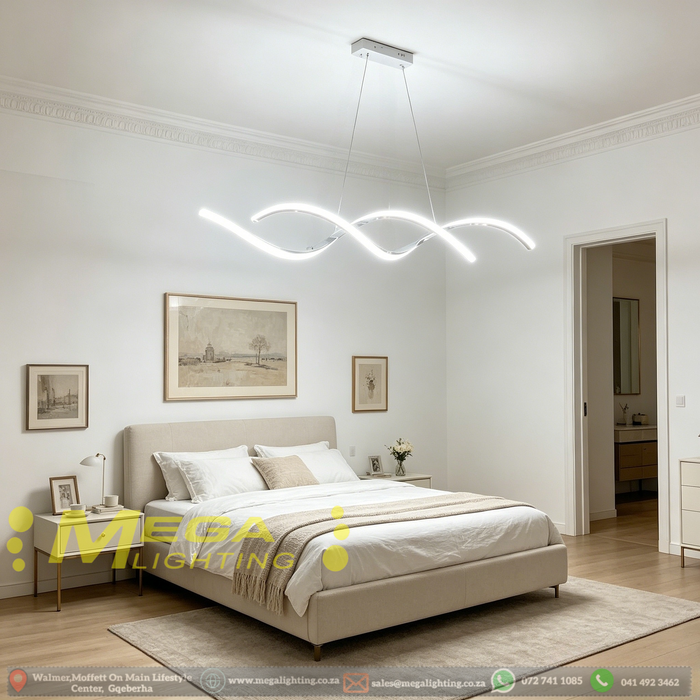 Lumens Modern Pendant Lighting | Simple Silver Aluminum Indoor Chandelier | South Africa | MEGA LIGHTING