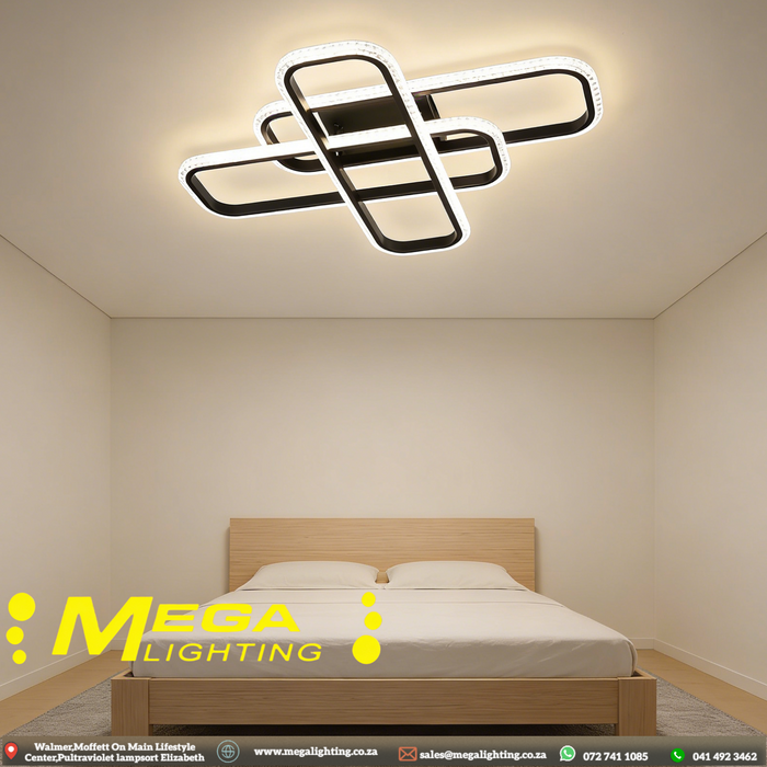 Modern Square LED Ceiling Light – 70×53cm | 3-Color Switchable (3000K/4000K/6500K) | Wall Switch Control – No Remote Needed | 24W Dimmable Flush Mount for Kitchen Island, Bedroom & Living Room | MEGA LIGHTING South Africa