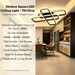 Modern Square LED Ceiling Light – 70×53cm | 3-Color Switchable (3000K/4000K/6500K) | Wall Switch Control – No Remote Needed | 24W Dimmable Flush Mount for Kitchen Island, Bedroom & Living Room | MEGA LIGHTING South Africa