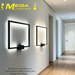 Modern Square LED Wall Light matte‑black metal frame 3‑colour changing L30×W21.5×H4cm MEGA LIGHTING South Africa