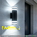 MG‑TL2073 outdoor LED wall light 10W 6000K cool‑white up‑down dual‑light ribbed black waterproof exterior sconce MEGA LIGHTING South Africa
