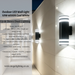 MG‑TL2073 outdoor LED wall light 10W 6000K cool‑white up‑down dual‑light ribbed black waterproof exterior sconce MEGA LIGHTING South Africa