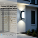 MG‑TL‑2071 outdoor LED wall light 12W 6000K cool‑white up‑down dual‑lighting plus front‑glow waterproof black‑cylinder exterior sconce MEGA LIGHTING South Africa