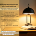 MG‑HD‑058 rechargeable black metal dome table lamp cordless portable bedside lamp with carry‑ring MEGA LIGHTING South Africa