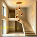 7-Ball Stairwell Long Chandelier | Modern Minimalist Glass Ceiling Lamp | South Africa | MEGA LIGHTING
