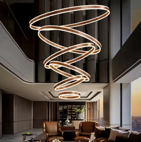 Modern decorative pendant light for dining room, interior lighting, ring, ceiling lamp, chandeliers for living room