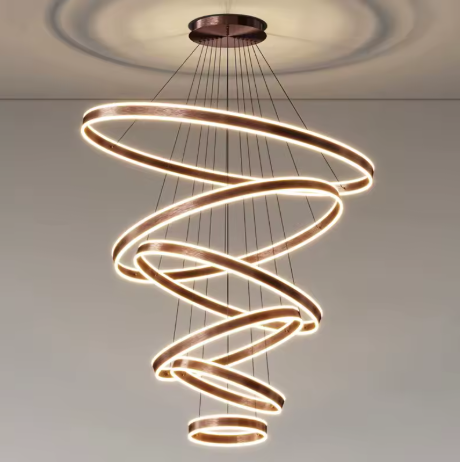 Modern decorative pendant light for dining room, interior lighting, ring, ceiling lamp, chandeliers for living room