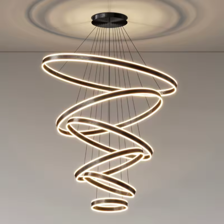 Modern decorative pendant light for dining room, interior lighting, ring, ceiling lamp, chandeliers for living room