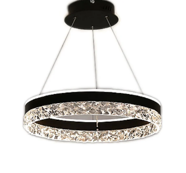 2 Lights Transparent Pendant Light with Adjustable Height, White, 110V-120V