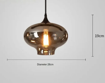 Modern Industrial Glass Combination Restaurant Chandelier ,Modern Smoke Gray Glass Pendant Lights for Living Room Nordic Led Hanglamp Loft Industrial Hanging Lamp Home Decor Luminaire E27